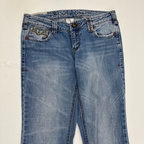 Industrial Cotton Bootcut Women's size 5 Medium Wash Blue Denim jeans - Picture 2 of 6